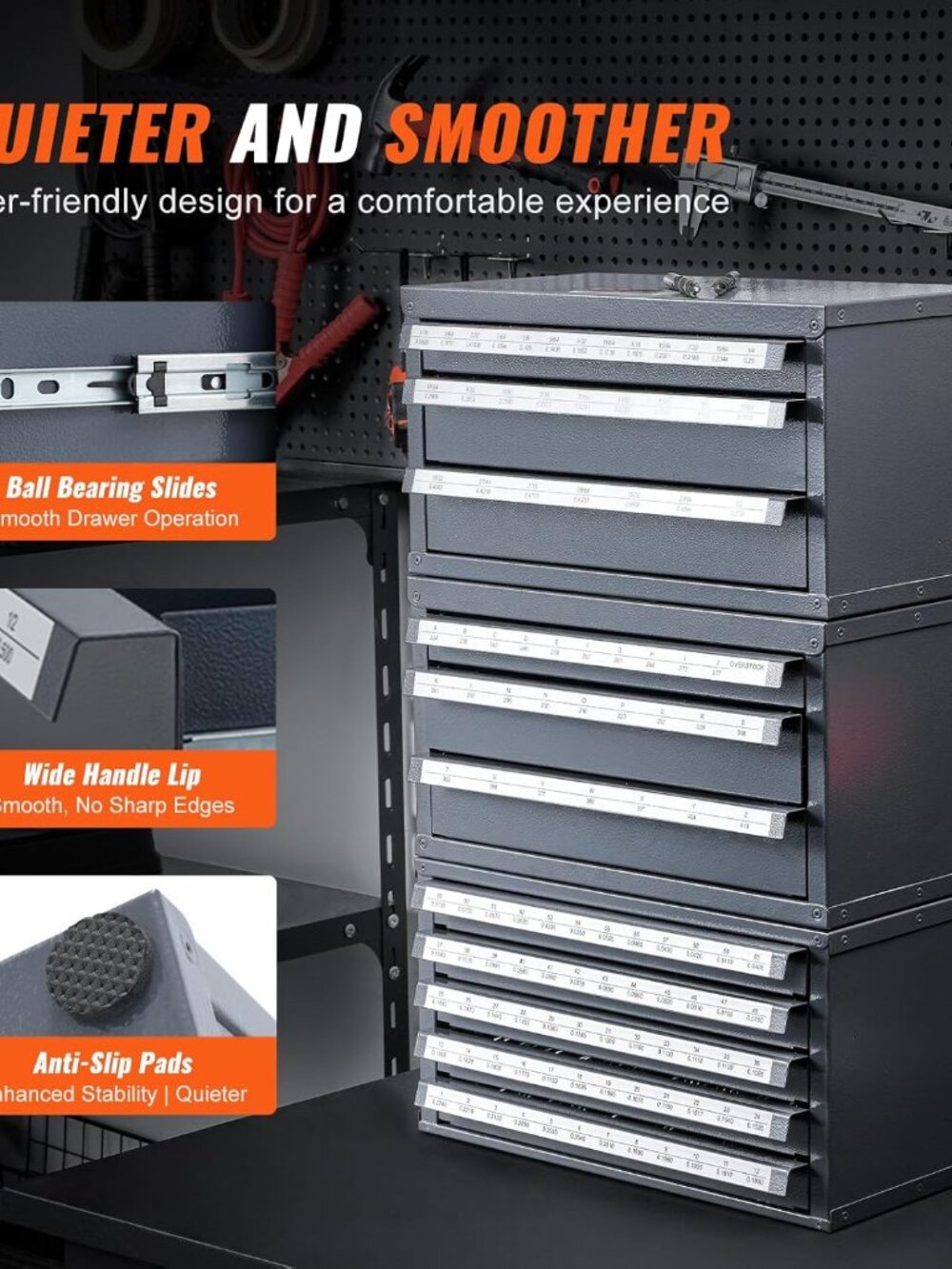 Drill Bit Dispenser Cabinet, Three-Drawer Drill Bit Dispenser, Drill Bit Organiz - Picture 7 of 8